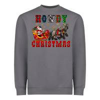 Storm howdy christmas with santa riding his sleighs Heavyweight Sweatshirt - CowGirlArtShop