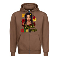 Chestnut black girl magic Zipper Hoodie - FaDigitalArtStudio