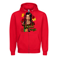 Red black girl magic Zipper Hoodie - FaDigitalArtStudio