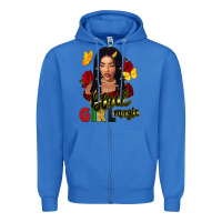 True Royal black girl magic Zipper Hoodie - FaDigitalArtStudio