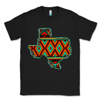 Black Texas Map With Aztec Background Classic Tee - JahusDesignShop