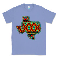 Colony Blue Texas Map With Aztec Background Classic Tee - JahusDesignShop
