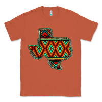 Copper Texas Map With Aztec Background Classic Tee - JahusDesignShop