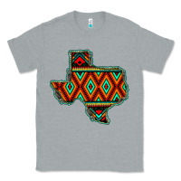 Heather Grey Texas Map With Aztec Background Classic Tee - JahusDesignShop