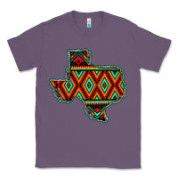 Lavender Texas Map With Aztec Background Classic Tee - JahusDesignShop