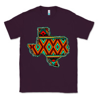 Plum Texas Map With Aztec Background Classic Tee - JahusDesignShop