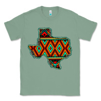 Sage Texas Map With Aztec Background Classic Tee - JahusDesignShop