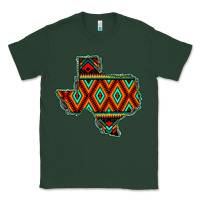 Sports Green Texas Map With Aztec Background Classic Tee - JahusDesignShop