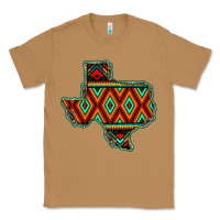 Toasted Coconut Texas Map With Aztec Background Classic Tee - JahusDesignShop