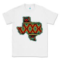 White Texas Map With Aztec Background Classic Tee - JahusDesignShop