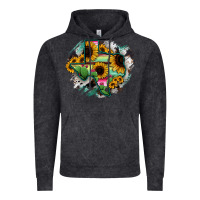 Vintage Black Texas Map Sunflower Cactus Serape Vintage Hoodie - RanaPortraitStore