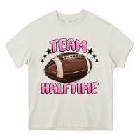 Cream team halftime football Heavy Core Tee - MaliasSmallBusiness