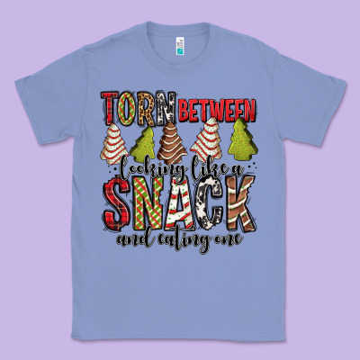 Torn Between Looking Like A Snack And Eating One Christmas Cake Classic Tee Designed By Jasminsmagicworld