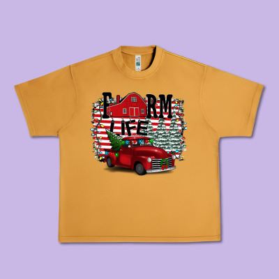 Farm Life Christmas Urban Heavy Tee Designed By Bettercallsaul