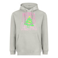 Moon Dust Merry Neon Christmas Heavyweight Hoodie - CowhideDigitalArt