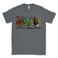 Charcoal Heather Peace Love Malayan Sun Bear Classic Tee - LillyAllenDesigns