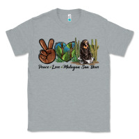 Heather Grey Peace Love Malayan Sun Bear Classic Tee - LillyAllenDesigns