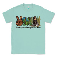 Seafoam Peace Love Malayan Sun Bear Classic Tee - LillyAllenDesigns