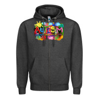Autism Accept Understand Love Zipper Hoodie | Teevron
