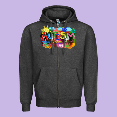 Autism Accept Understand Love Zipper Hoodie Designed By Fadigitalartstudio