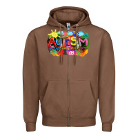 Chestnut Autism accept understand love Zipper Hoodie - FaDigitalArtStudio