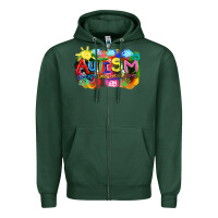 Sports Green Autism accept understand love Zipper Hoodie - FaDigitalArtStudio