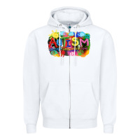 White Autism accept understand love Zipper Hoodie - FaDigitalArtStudio