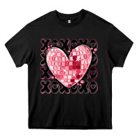 Black xoxo heart valentine's day Heavy Core Tee - MaliasSmallBusiness