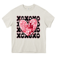 Cream xoxo heart valentine's day Heavy Core Tee - MaliasSmallBusiness