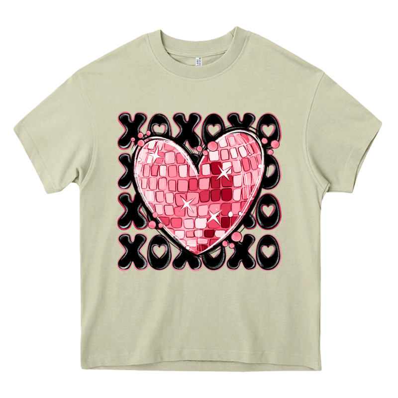 Xoxo Heart Valentine's Day Heavy Core Tee by MaliasSmallBusiness | Teevron