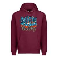 Burgundy Boom boom baby Premium Hoodie - FaDigitalArtStudio