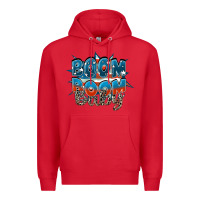Red Boom boom baby Premium Hoodie - FaDigitalArtStudio
