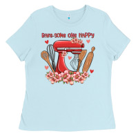 Baby Blue bake same one happy Ladies Tee - MaliasSmallBusiness