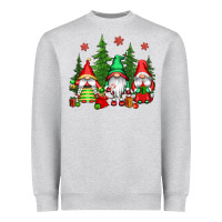 Heather Grey christmas gnomies Heavyweight Sweatshirt - CowGirlArtShop