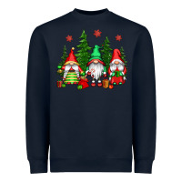 Navy christmas gnomies Heavyweight Sweatshirt - CowGirlArtShop