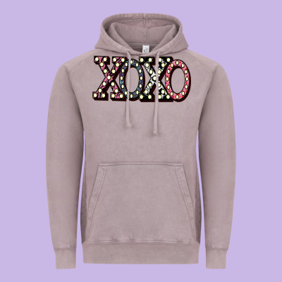 Xoxo Digital Valentines Day Vintage Hoodie Designed By Bettercallsaul