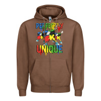 Chestnut Perfectly unique Autism Awareness Day Zipper Hoodie - FaDigitalArtStudio