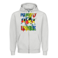 Dove Grey Perfectly unique Autism Awareness Day Zipper Hoodie - FaDigitalArtStudio