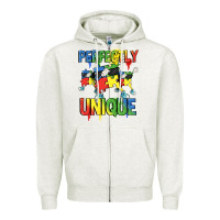 Oatmeal Heather Perfectly unique Autism Awareness Day Zipper Hoodie - FaDigitalArtStudio