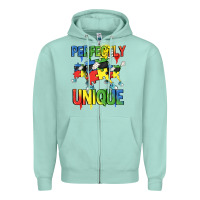 Seafoam Perfectly unique Autism Awareness Day Zipper Hoodie - FaDigitalArtStudio