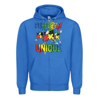 True Royal Perfectly unique Autism Awareness Day Zipper Hoodie - FaDigitalArtStudio