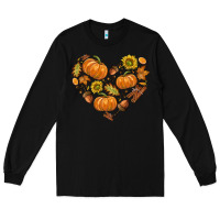 Black Fall Heart Long Sleeve Tee - texasbilliewilder