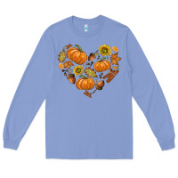 Colony Blue Fall Heart Long Sleeve Tee - texasbilliewilder