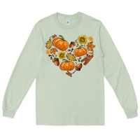 Matcha Fall Heart Long Sleeve Tee - texasbilliewilder