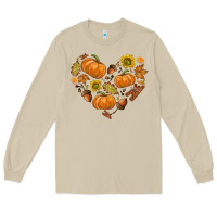 Mushroom Fall Heart Long Sleeve Tee - texasbilliewilder