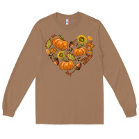 Toasted Coconut Fall Heart Long Sleeve Tee - texasbilliewilder