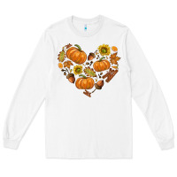 White Fall Heart Long Sleeve Tee - texasbilliewilder