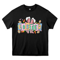 Black easter  rabbit Heavy Core Tee - MaliasSmallBusiness