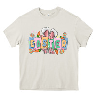 Cream easter  rabbit Heavy Core Tee - MaliasSmallBusiness
