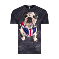 Cloud Black English Dog Vintage Tee - RanaPortraitStore